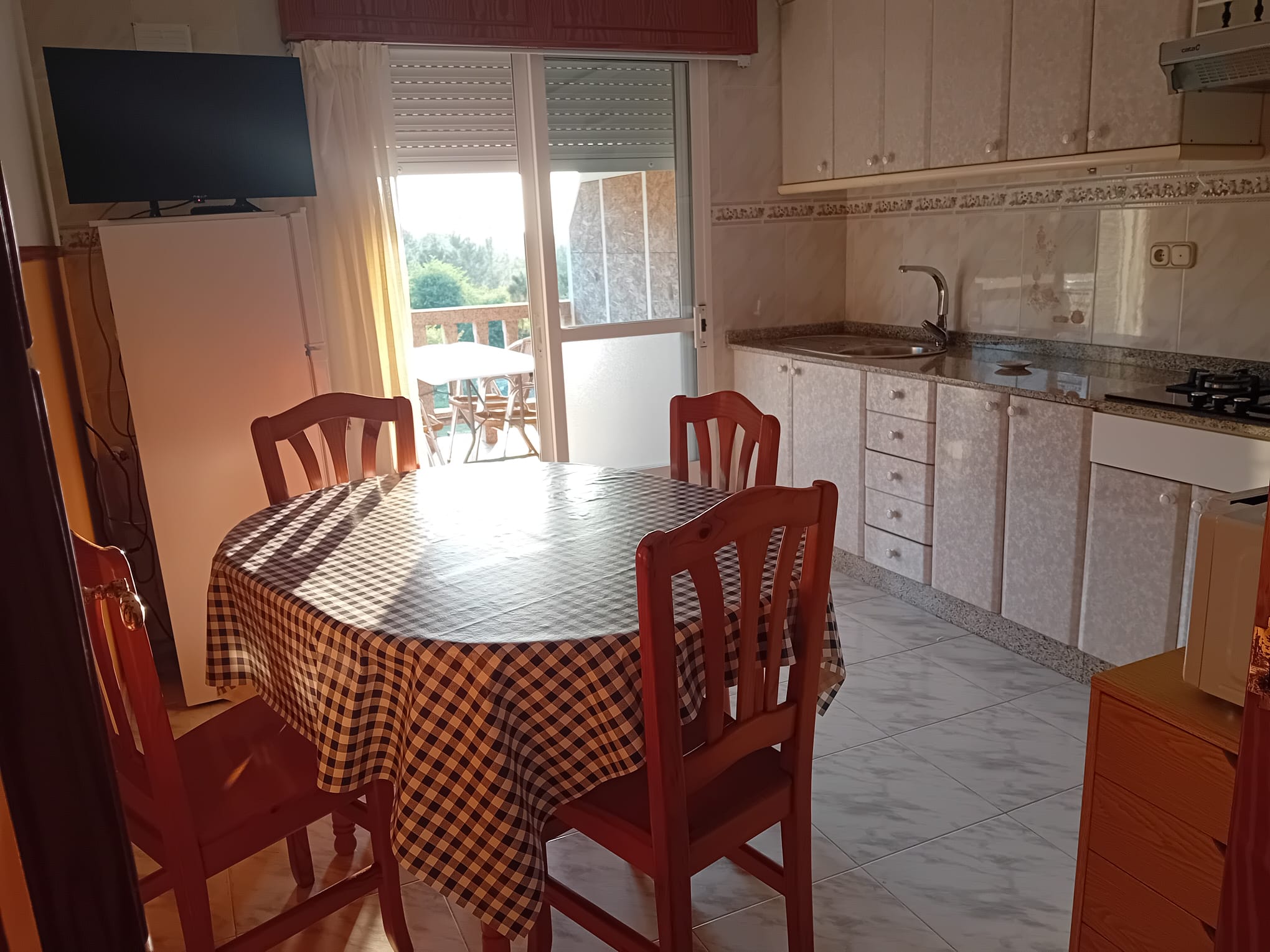 Cocina de un apartamento grande