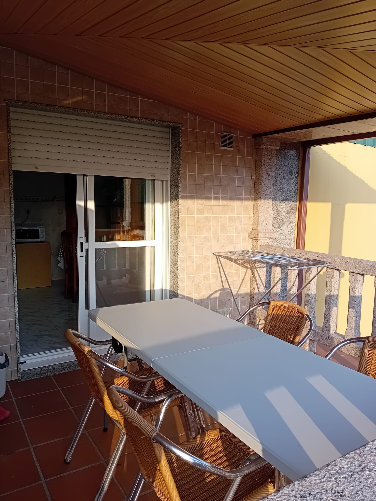 Terraza de un apartamento grande